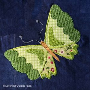 Butterflies machine embroidery